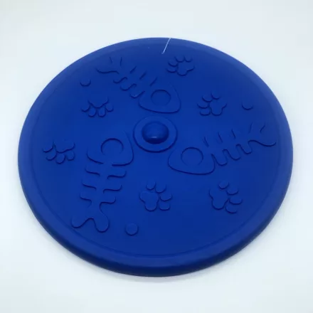 Frizbi 20cm - kék, 3D tappancs és hal mintával