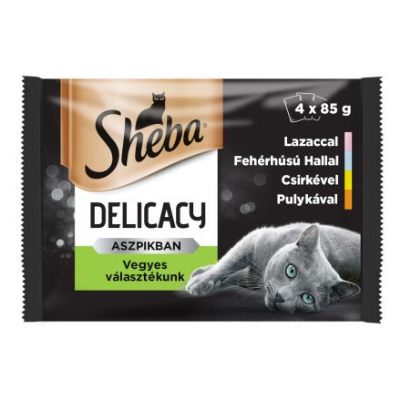 13x Sheba Vegyes választék  Alutasakos macskaeledel 4x85g