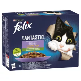   6x Félix 12x85g Fantastic Vegyes Válogatás Zöldséggel Aszpikban