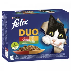   6x Félix 12x85g Fantastic Duo Házias Válogatás Zöldséggel Aszpikban