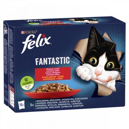 Félix 12x85g Fantastic Házias Válogatás Aszpikban