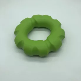 Gumi kutyajáték karika 14cm - sípolós - zöld