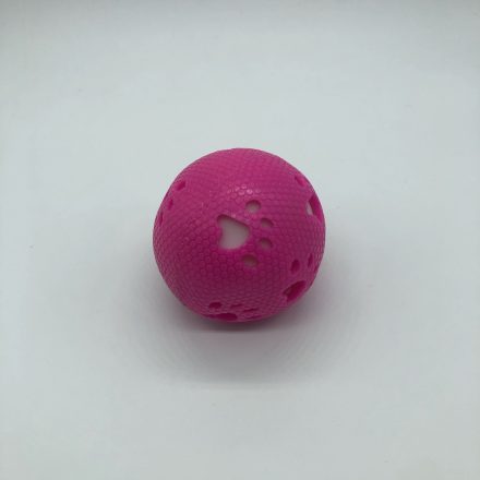 Gumilabda kutyajáték világítós-csörgős - kb 8cm - tappancs - rózsaszín