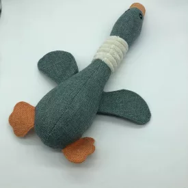 Textil kutyajáték - liba - 32cm - kék