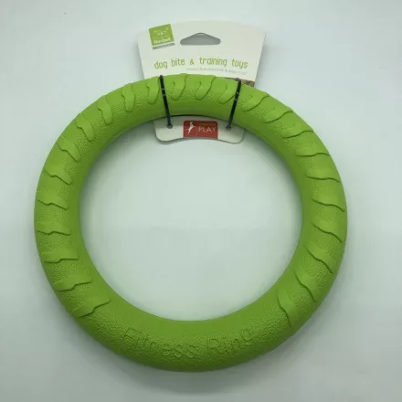 Gumi kutyajáték - karika - 19cm - ZÖLD