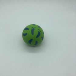 Lábnyomos gumilabda - 7cm - zöld