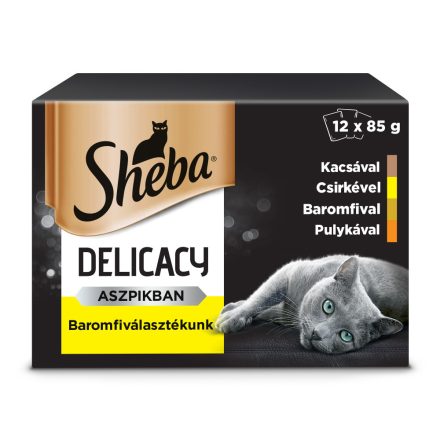 4x Sheba 12x85g Szárnyas Alutasakos macskaeledel