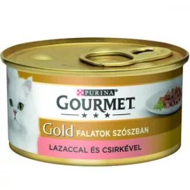 12x Gourmet Gold 85g Szósz Lazac + Csirke (201)