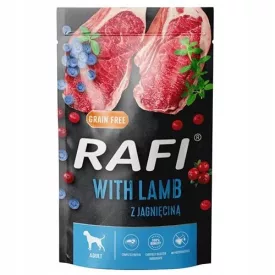   10x Rafi 500g Adult Pate Bárány Kék és Vörösáfonyával Kutya alutasakos