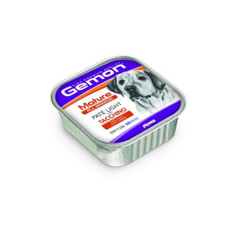 24x Gemon Dog Paté 150g Mature Light Pulyka Alutálca