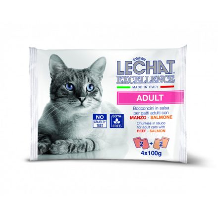 Lechat Excellence Alutasak 4x100g Marha + Lazac