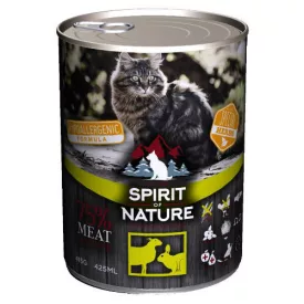   12x Spirit of Nature Hipoallergén Macska konzerv 415g Bárány és Nyúl