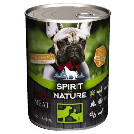   12x Spirit of Nature Hipoallergén KUTYA konzerv 415g Bárány és Mezei nyúl