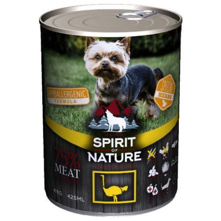 12x Spirit of Nature Hipoallergén KUTYA konzerv 415g Strucc