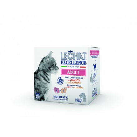 4x Lechat Excellence Alutasak 12x100g Marha + Lazac