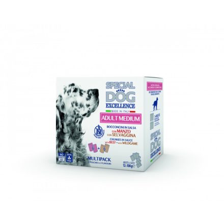 4x Special Dog Excellence Alutasak 12x100g Medium Adult Marha + Vad