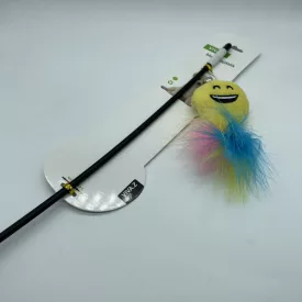   Játékpálca szmájlival és csengővel, macskáknak, pálca 45cm