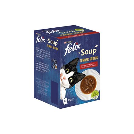 Félix Soup Strips Házias válogatás 6x48g