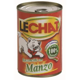   24x LeChat 400g Marhahúsos konzerv felnőtt macskák részére