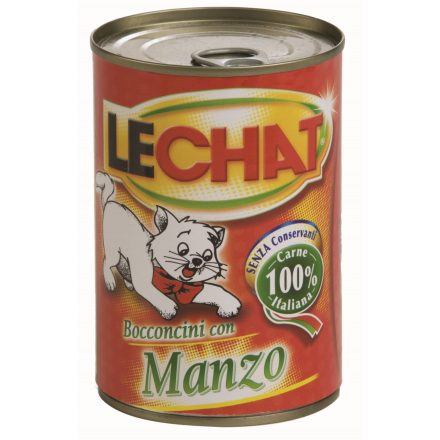 24x LeChat 400g Marhahúsos konzerv felnőtt macskák részére