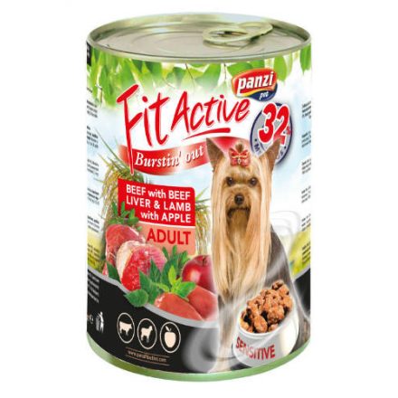 Panzi FitActive DOG 415g konzerv marha-máj-bárány