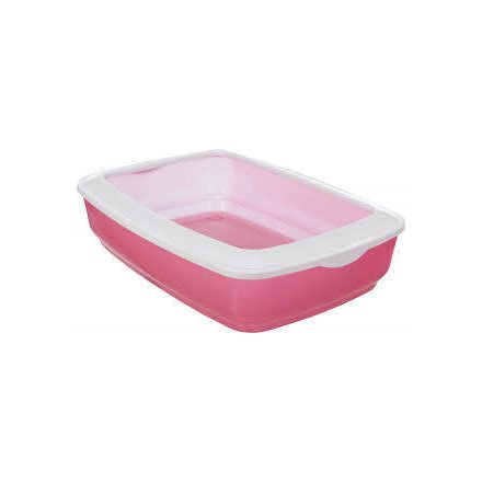 Alomtálca peremes pink/fehér 37x15x47cm - Trixie Litter Tray