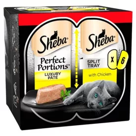   8x Sheba Perfect Portions Mini 6x37,5g Csirke alutálcás macskaeledel