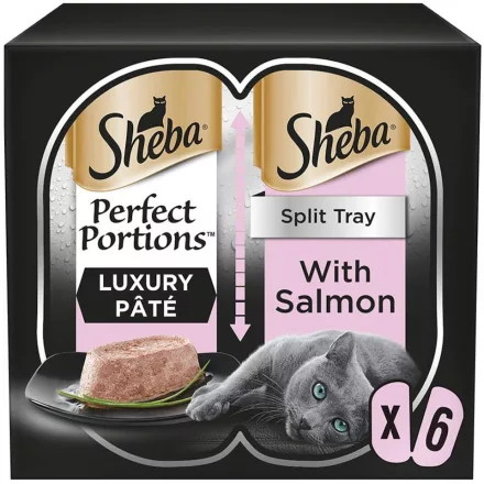 8x Sheba Perfect Portions Mini 6x37,5g Lazac alutálcás macskaeledel