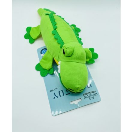 Textil krokodil kutyajáték 33 cm