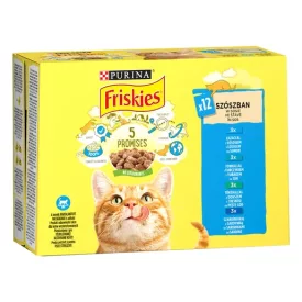   6x Friskies 12x85g Kék Lazac + Tonhal + Szardínia + Tőkehal  Alutasakos macskaeledel 015