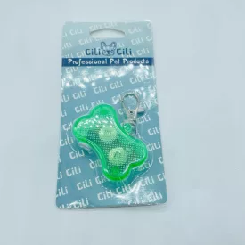 Világítós nyakörv biléta kb 2.5cmx5cm ZÖLD