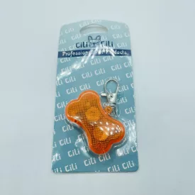 Világítós nyakörv biléta kb 2.5cmx5cm NARANCS