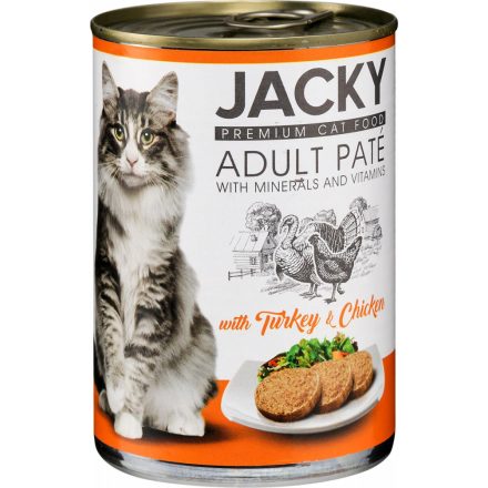 Jacky Macska konzerv Csirke, Pulyka Pástétom 415g