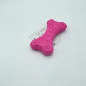 Tappancsos gumicsont kutyajáték- 10cm - rózsaszín