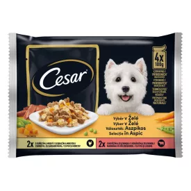 13x Cézár alutasak 4x100g Válogatás aszpikban