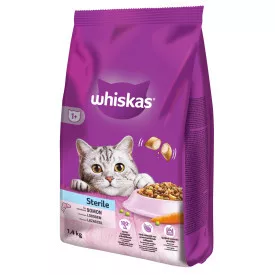 6x Whiskas száraz 1,4kg Steril Lazac