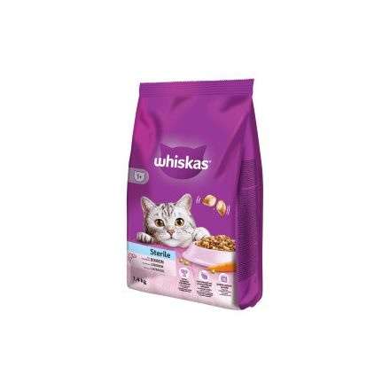 6x Whiskas száraz 1,4kg Steril Lazac