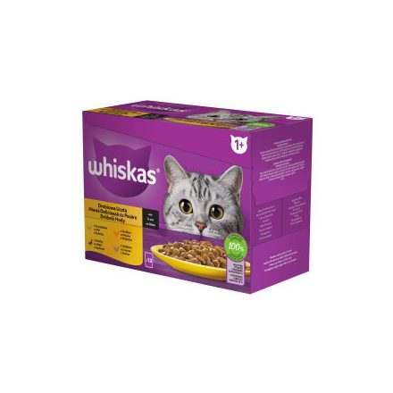 4x Whiskas Baromfi válogatás Mártásban Alutasakos macskaeledel 12x85g