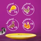 4x Whiskas Baromfi válogatás Mártásban Alutasakos macskaeledel 12x85g