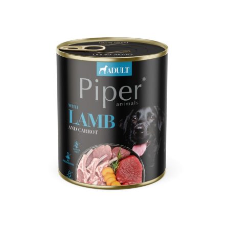 Piper 800g Bárány, Répa és Barna rizs 65% hústartalom Kutyakonzerv