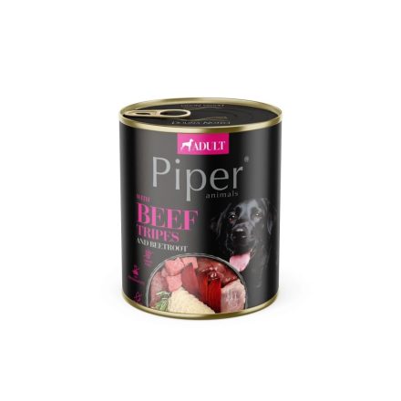 12x Piper 800g Marhapacal 65% hústartalom Kutyakonzerv