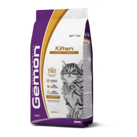 6x Gemon Cat száraz 2kg Kitten Csirke+Rizs