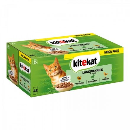 Kitekat Landpicknick Sauce Alutasakos Macskaeledel 48x85g