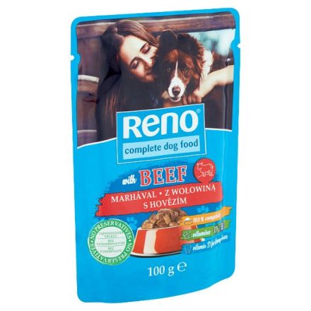 24x Reno Dog Marha Alutasakos Kutyaeledel 100g