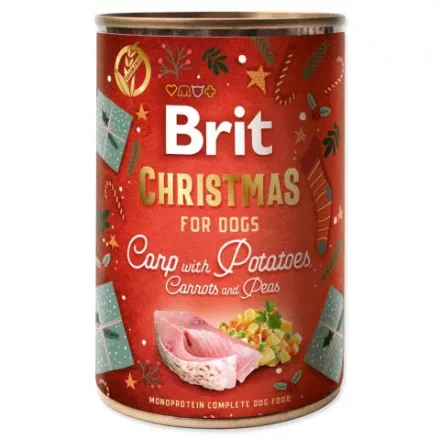 Brit Mono Protein Ponty Zöldségekkel 400g Kutyakonzerv Karácsonyi Kiadás