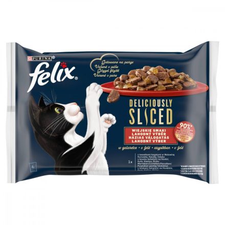 12x Félix 4x80g Deliciously Sliced Házias válogatás aszpikban 024