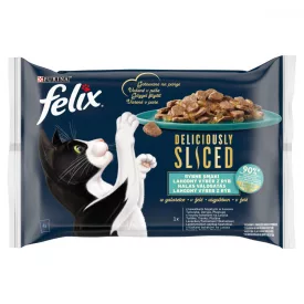   12x Félix 4x80g Deliciously Sliced Halas válogatás aszpikban 468