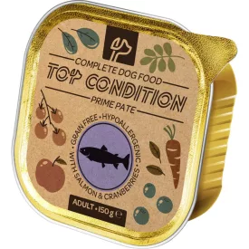   10x Top Condition pate Gabonamentes Hipoallergén Alutálcás kutyaeledel 150g Lazaccal