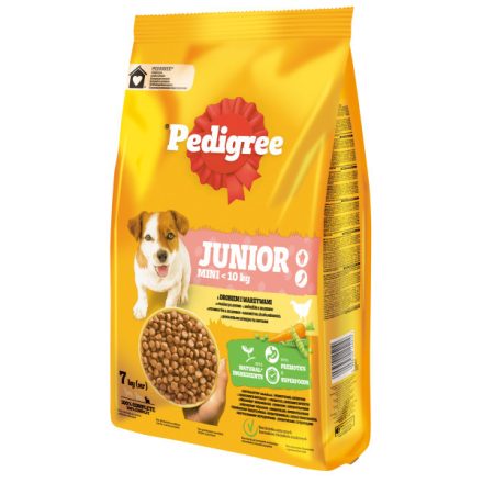 Pedigree 7kg Mini Junior Baromfival Zöldséggel