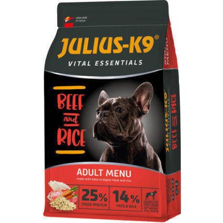 JULIUS-K9 HighPremium 12kg ADULT Vital Essentials Marha és Rizs